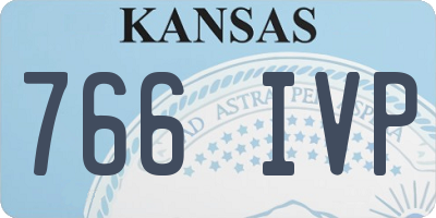 KS license plate 766IVP