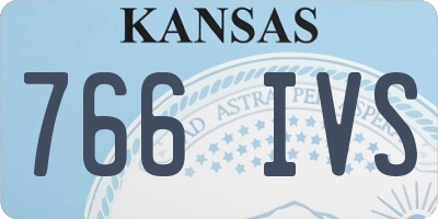 KS license plate 766IVS