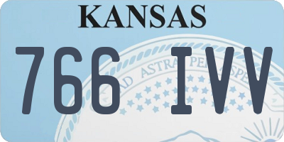 KS license plate 766IVV