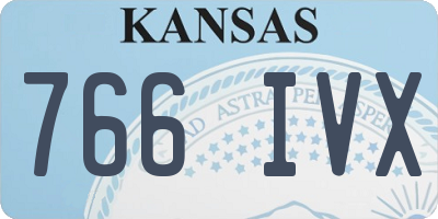 KS license plate 766IVX
