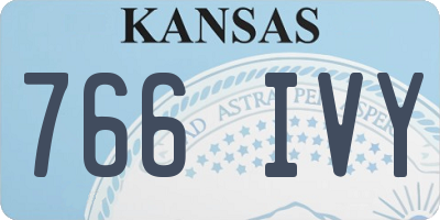 KS license plate 766IVY