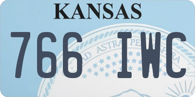 KS license plate 766IWC