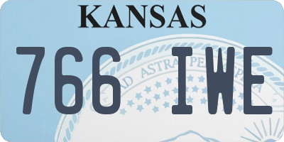 KS license plate 766IWE