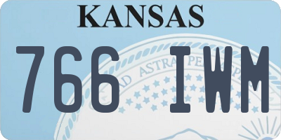 KS license plate 766IWM
