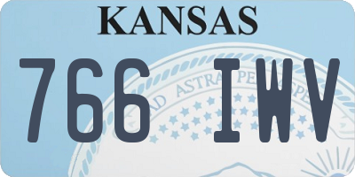 KS license plate 766IWV