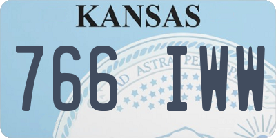 KS license plate 766IWW