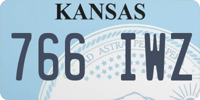 KS license plate 766IWZ