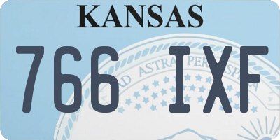KS license plate 766IXF