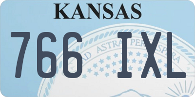 KS license plate 766IXL