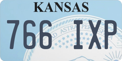 KS license plate 766IXP