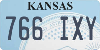 KS license plate 766IXY