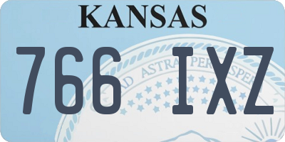 KS license plate 766IXZ