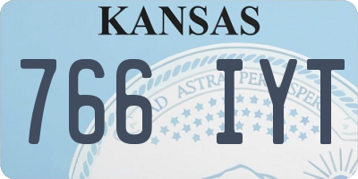 KS license plate 766IYT