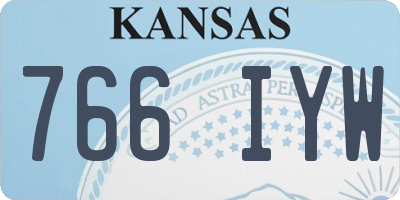 KS license plate 766IYW