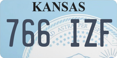 KS license plate 766IZF