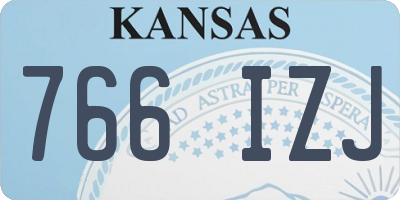 KS license plate 766IZJ