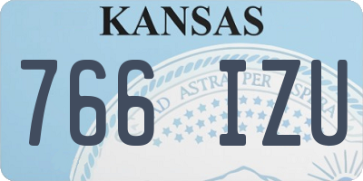 KS license plate 766IZU