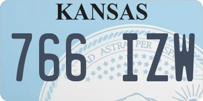 KS license plate 766IZW
