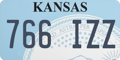 KS license plate 766IZZ