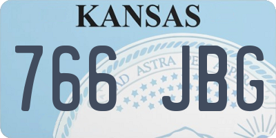 KS license plate 766JBG
