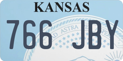 KS license plate 766JBY