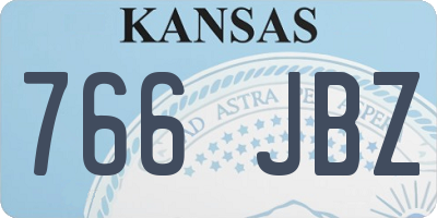 KS license plate 766JBZ