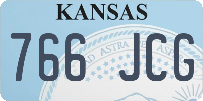 KS license plate 766JCG