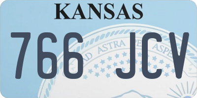 KS license plate 766JCV
