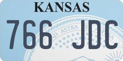 KS license plate 766JDC