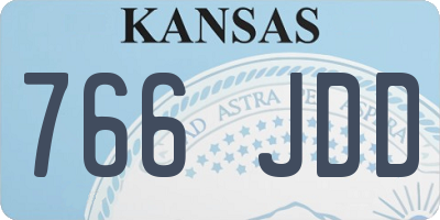 KS license plate 766JDD