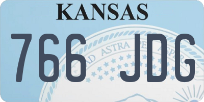 KS license plate 766JDG