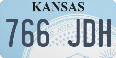 KS license plate 766JDH
