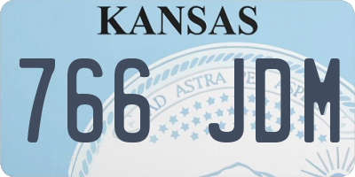 KS license plate 766JDM