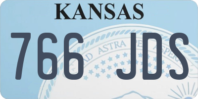KS license plate 766JDS