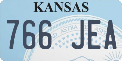 KS license plate 766JEA