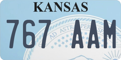 KS license plate 767AAM