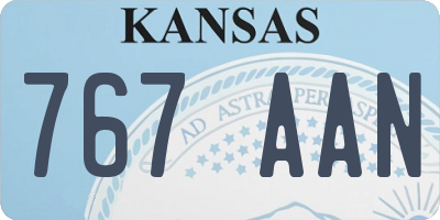KS license plate 767AAN
