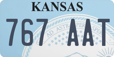 KS license plate 767AAT
