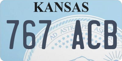 KS license plate 767ACB