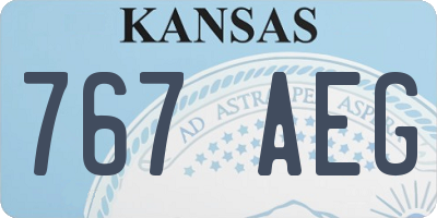 KS license plate 767AEG