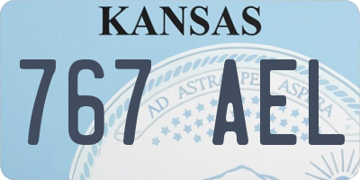 KS license plate 767AEL