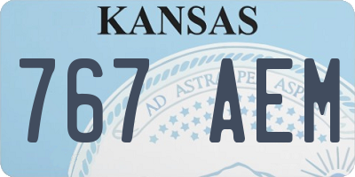 KS license plate 767AEM
