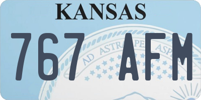 KS license plate 767AFM