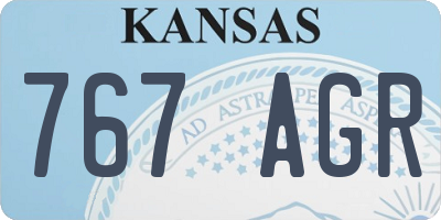 KS license plate 767AGR