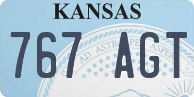 KS license plate 767AGT