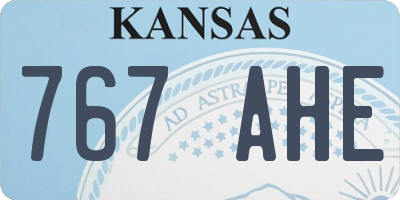 KS license plate 767AHE