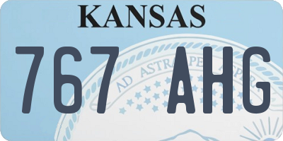 KS license plate 767AHG
