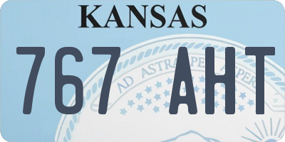 KS license plate 767AHT
