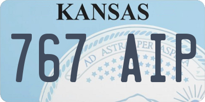 KS license plate 767AIP