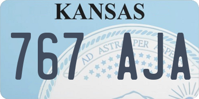KS license plate 767AJA